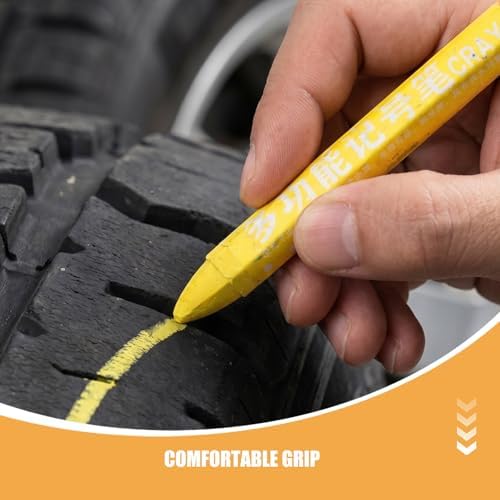 8pcs Yellow Wax Tire Marker Pens - Image 3