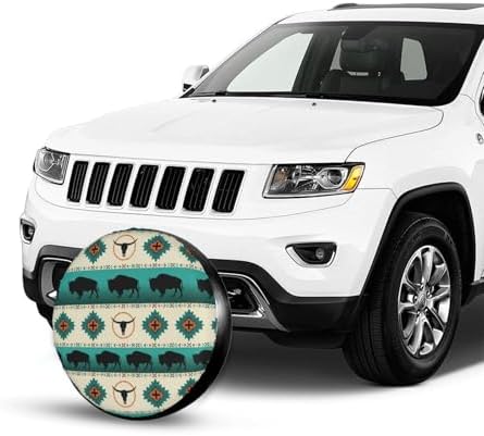 Native American Bison Spare Tire Cover Wheel Protector Universal Fit - Image 2