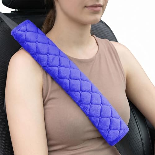 Soft Auto Seat Belt Pads Extra Long 13.7in, Seatbelt Shoulder Cover, 2 Piece Set by Unknown