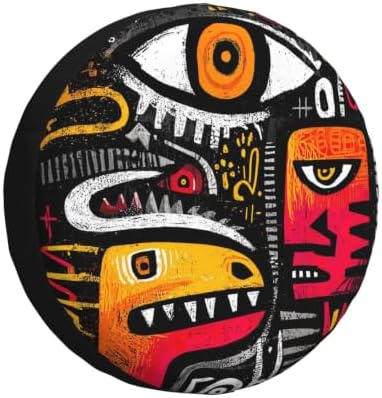 Graffiti Spare Tire Cover Waterproof Wheel Cover 15 Inch Universal Fit by Unknown