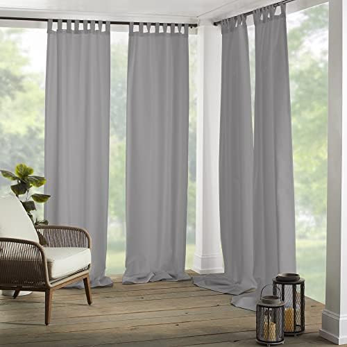 Matine Solid Tab Top Indoor/Outdoor Window Curtain by ElreneHomeFashion