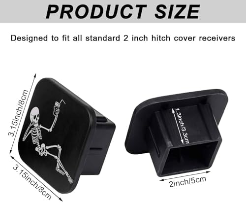 Trailer Hitch Cover 2 Inch Square Receiver Hitch Cover Rubber Tube Plug - Image 2