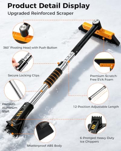 43.7" Snow Brush and Ice Scraper - Image 7