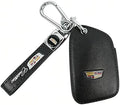 Leather Key Fob Cover for Cadillac, 5 Button Protector Case Compatible by ZERAL