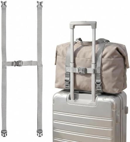 Grey Luggage Straps for Suitcases, Luggage Accessories Bag Strap, Adjustable by Unknown