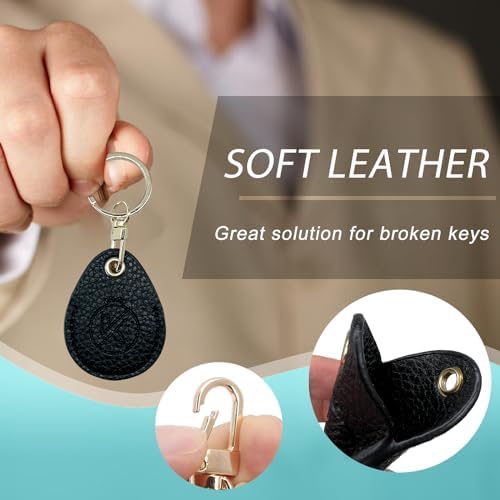 Leather Key Fob Holder, Access Card Key Chains RFID Protector, NFC Smart Key - Image 5