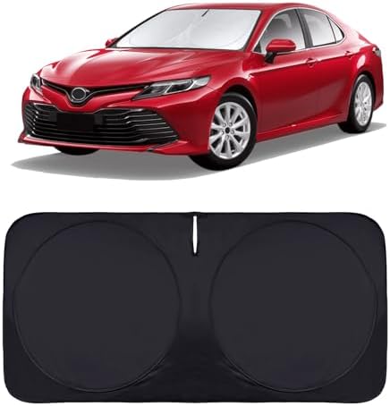 Sun Shade for 2007-2017 Toyota Camry Accessories, Foldable Front Window Shield by INSAUTO