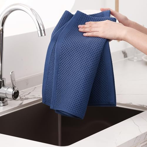 Homaxy 100% Cotton Oversized Waffle Weave Kitchen Towels 8-Pack - Image 4