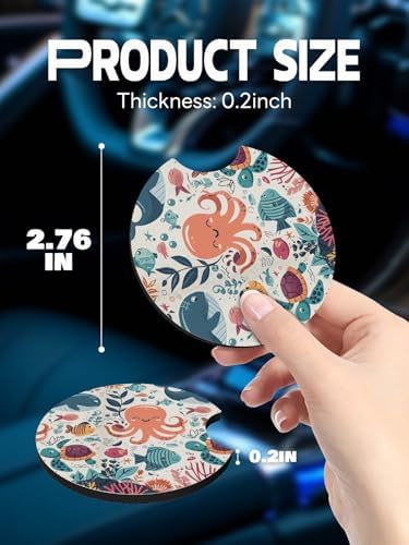 WOCOCN Car Coasters, Cup Holder Coasters - Image 5