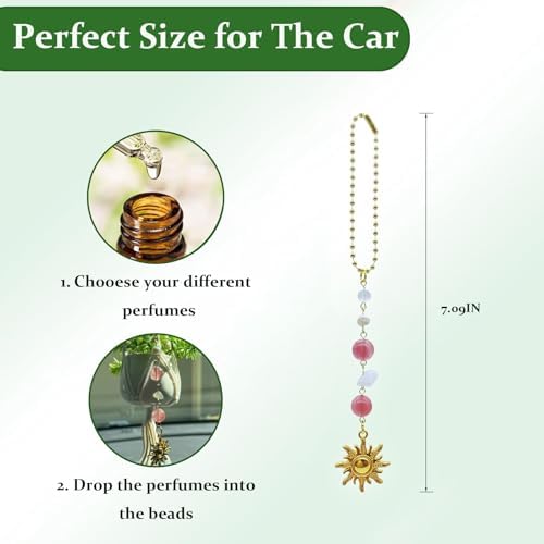 Sun Hanging Car Charm, Boho Crystals Decor - Image 3