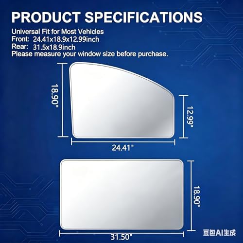 4 PCS Car Side Window Sun Shade, Sunproof Heat Insulation Car Window Shades - Image 2