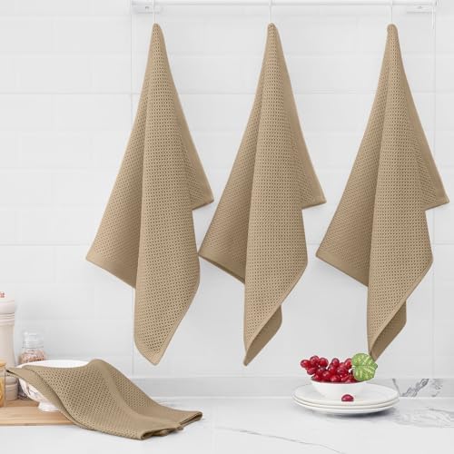 Homaxy 100% Cotton Oversized Waffle Weave Kitchen Towels 8-Pack - Image 6
