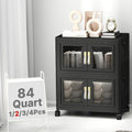 Stackable Storage Bins with Doors & Lids & Wheels by VNVTO