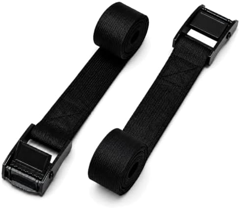 2 Pack Lashing Straps with Buckles, 59 in Cam Buckle Tie Down Straps by Unknown