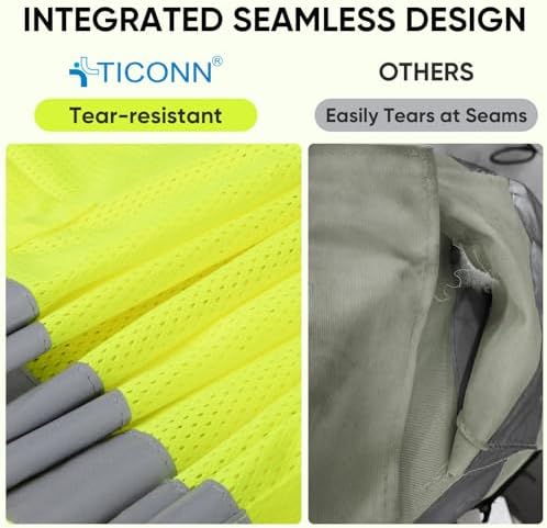 TICONN 2PK/4PK Reflective Safety Vest, High Visibility Vest - Image 5