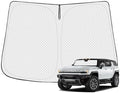 Canvcle Windshield Sun Shade for 2022-2025 2026 GMC Hummer EV Accessories by Canvcle