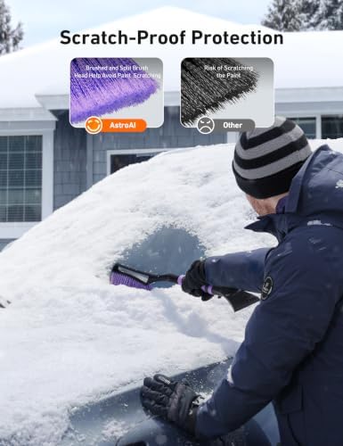AstroAI 27" 2-in-1 Detachable Snow Brush & Ice Scrapers - Image 3