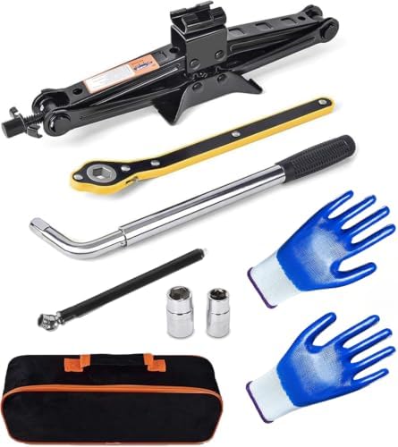 Car Jack, Car Jack and Stand Kit, Portable 2 Ton Scissor Jacks, Cars by Unknown