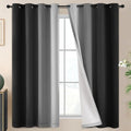 SimpleHome Ombre Black 100% Blackout Bedroom Curtains by SimpleHome