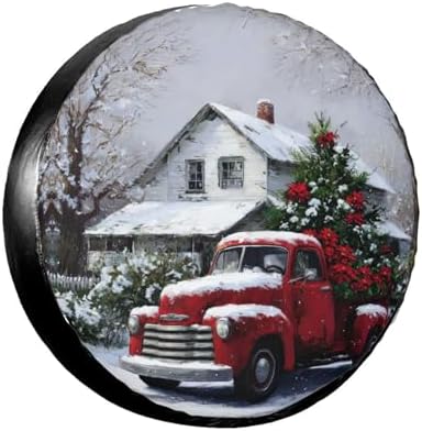 Christmas Snowflakes Truck Spare Tire Cover Universal by Unknown
