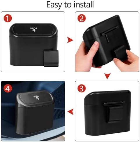 NBTEPEM Car Trash Can with Lid - Image 5