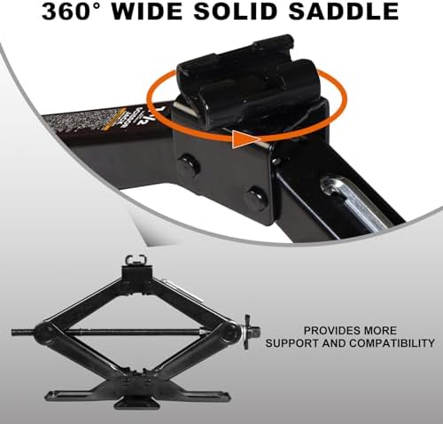 Big RED AST10202SR Torin Wide Base Cross Car Scissor Jack: Steel Portable Quick - Image 5