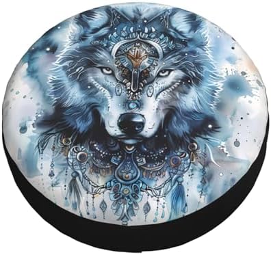 Native Wolf Spare Tire Cover Weatherproof Universal Wheel Protectors Wheel - Image 3
