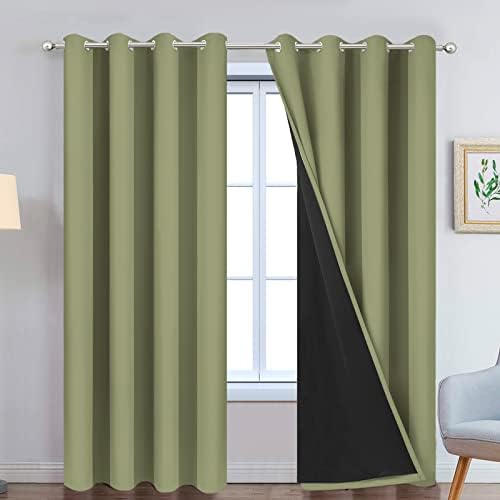 Yakamok Sage Blackout Curtains 96 Inches Long by Yakamok