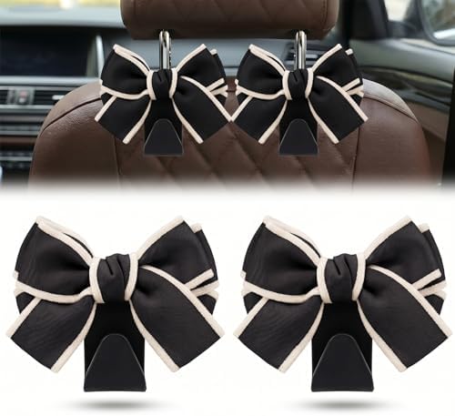 2 Pack Cute Bow Car Seat Headrest Hooks, Purse Hook by Unknown