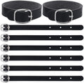 GORGECRAFT 10Pcs PU Leather Luggage Labels Strap Adjustable Faux Black Luggage by GORGECRAFT