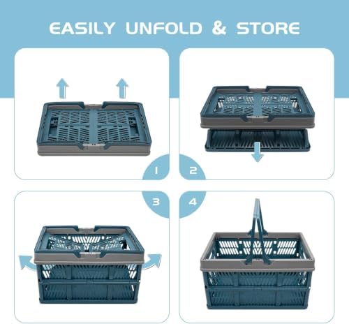 VALESKA Collapsible Crate 20L, Plastic Milk Crates - Image 3