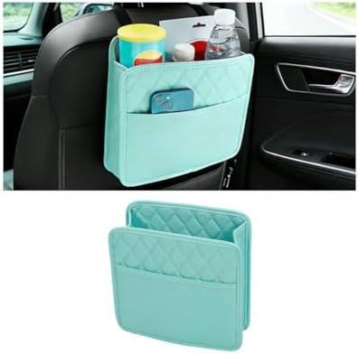 Car Seat Back Organizer, Leather Automotive Backseat Hanging Storage Pocket by Guilcam