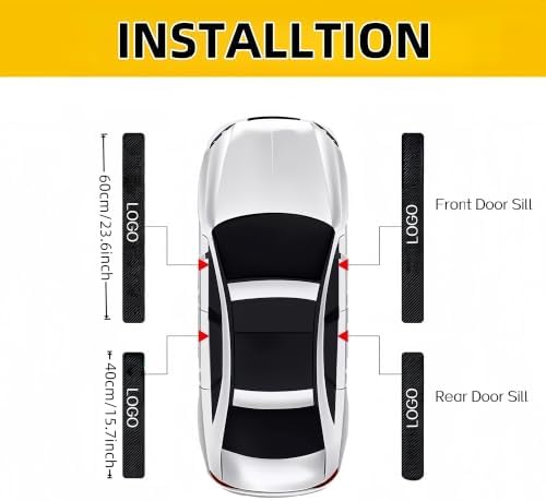 4PCS Car Door Sill Stickers Protecter Compatible - Image 4