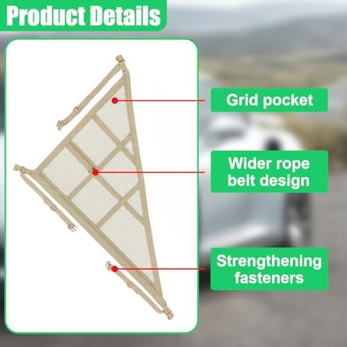 Double-Layer Car Ceiling Cargo Net, 31.49" x 20.86" Auto Roof Mesh Storage - Image 3