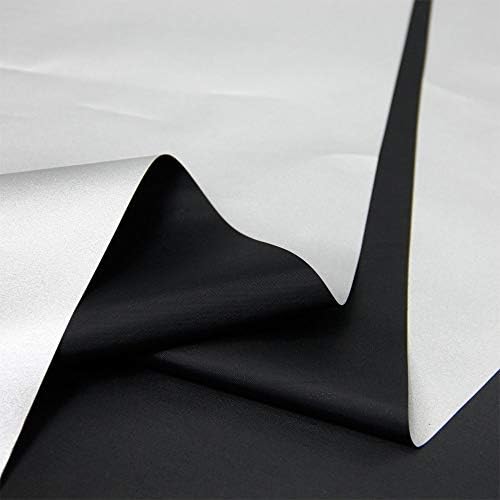Blackout Drapery Shade Fabric Black and Silver 100 Percent Shading Light by David+accessories