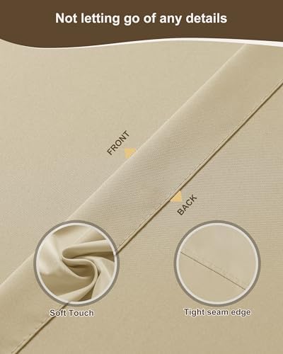 Outdoor Curtains for Patio Waterproof Rod Pocket 4 Pcs 54x84 Inch Cream - Image 5