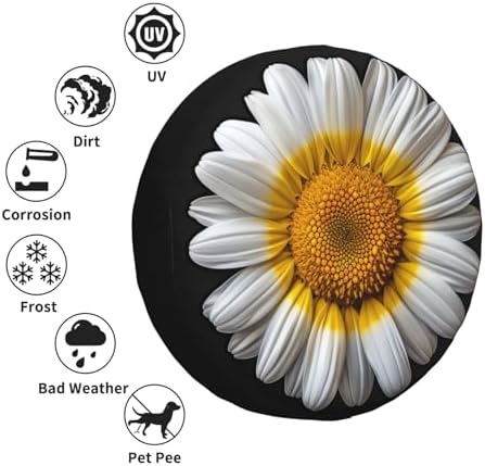 Daisy Spare Tire Cover Weatherproof Universal Wheel Protectors Wheel Covers - Image 5