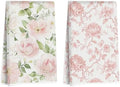 2 Pcs Floral Rose Patterns Kitchen Towels Dish Towel by Blue+Leaves