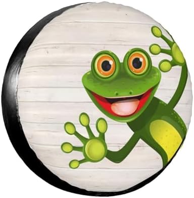 Funny Green Frog Spare Tire Cover by TZBVTAU
