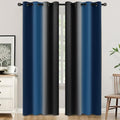 SimpleHome Ombre Blue and Black Room Darkening Curtains 84 inches Length by SimpleHome