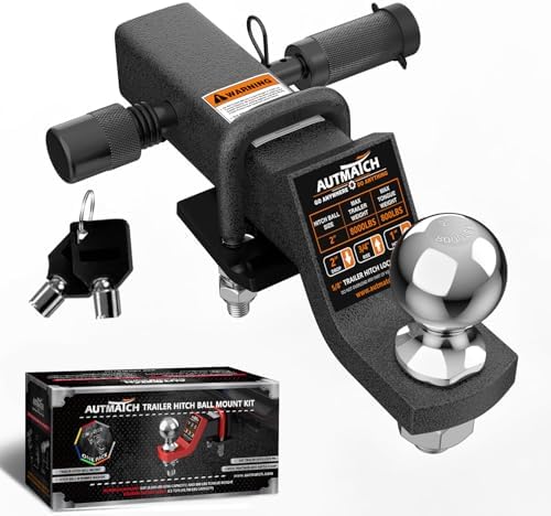 AUTMATCH Trailer Hitch Ball Mount by AUTMATCH