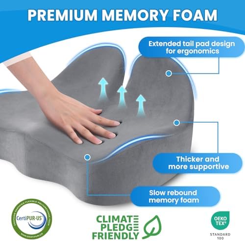 CushZone Extra Large Seat Cushion, Sciatica Support - Image 3