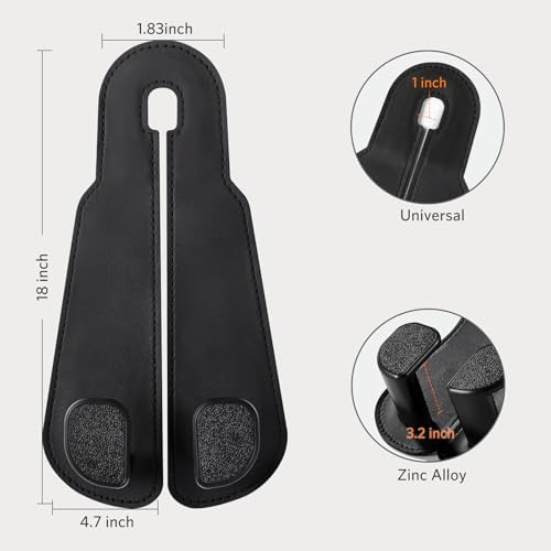 CoBak Extra Wide Car Seat Back Hooks, Premium Stitched Leather Headrest Hangers - Image 5