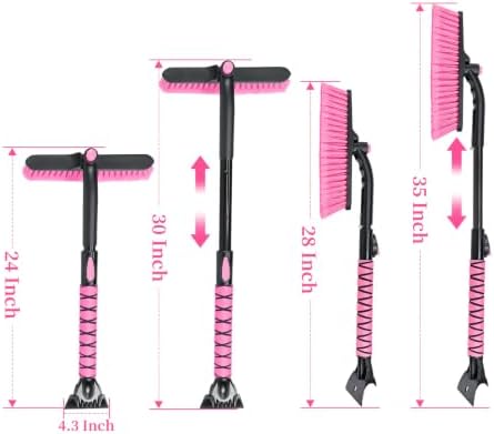 35 Inch Extendable Snow Brush for Car, Ice Scraper - Image 7