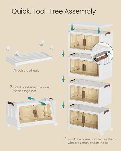 SONGMICS 48QT stackable storage bins - Image 4