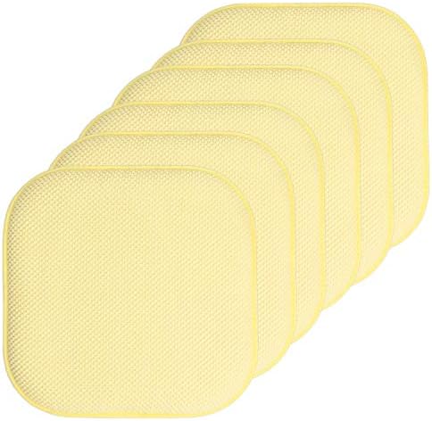Sweet Home Collection Chair Cushion Memory Foam Pads Honeycomb Pattern Slip Non by SweetHomeCollection