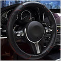DXNQ Car Steering Wheel Cover, 15 Inch Carbon Fiber Leather Stitching Color by DXNQ