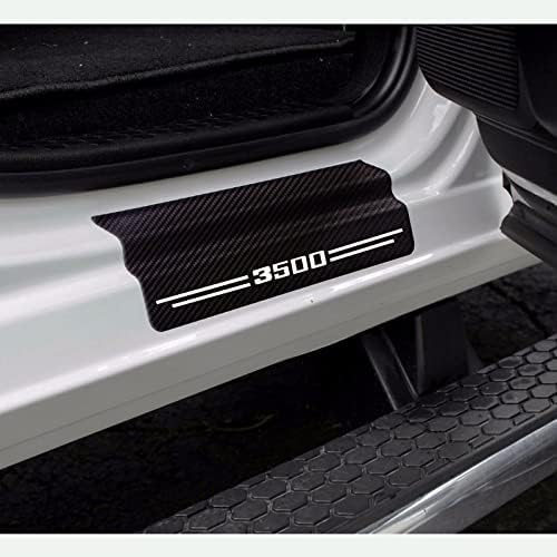 Car Accessories 4 Pcs Carbon Fiber Door Sill Scuff Plate Auto Door Entry Guard - Image 2