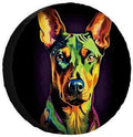 Colorful German Pinscher Dog Spare Tire Cover Pet Animal Wheel Protectors by GUGLILI