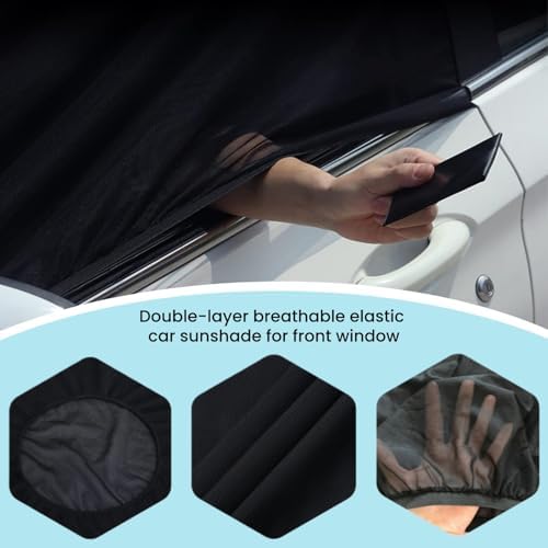 2 Pack 21''x40'' Car Front Side Window Screen Mesh Shades - Image 5